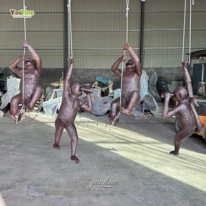 YOUFINE実物大鋳造ブロンズ真鍮吊り猿像彫刻 - Product Image 5