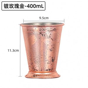 Vaso Térmico de Acero Inoxidable de 400 ml con Tapa, Estilo Europeo Moderno, para Mojito, Mint Julep, Mantiene la Temperatura de 6 a 12 Horas, Ideal para Regalo - Product Image 5