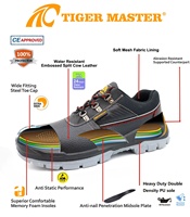 Zapatos de Seguridad para Hombre, de Cuero Negro, de Corte Bajo, Antideslizantes, con Puntera de Acero, Antipinchazos, Antiestáticos, Resistentes al Agua, EN ISO 20345
