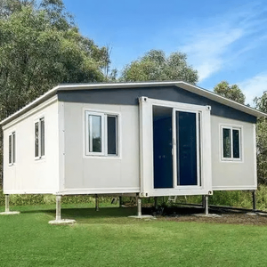Unité modulaire préfabriquée chinoise, conteneur pliable <span class=keywords><strong>à</strong></span> double aile, maison temporaire pour campement - Product Image 1