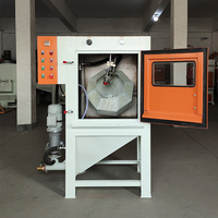 Machine de sablage humide automatique sans poussière, type panier rotatif, équipement de sablage à l'eau
