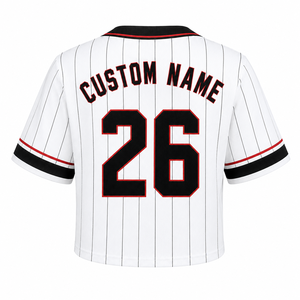Jersey de Béisbol Coreano para Fanáticas, Estilo Moderno, Personalizado con Nombre y Número, Jersey Corto para Mujer - Product Image 3