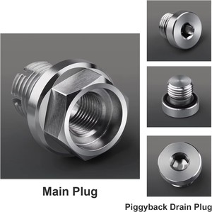 Kit de réparation universel pour bouchon de vidange d'huile - Bouchon de vidange autotaraudeur en acier inoxydable M12x1.5 avec système magnétique, joint torique et joint en cuivre - Product Image 3