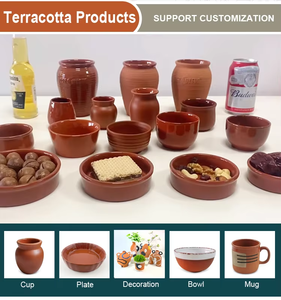 Taza de café de cerámica de arcilla personalizada, taza para beber en relieve de terracota, <span class=keywords><strong>tazas</strong></span> de Bar mexicanas con logotipo personalizado, Taza de cerámica sin asa - Product Image 5