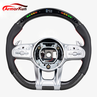 Volant en fibre de carbone avec affichage LED du régime moteur pour Mercedes Benz W204 W205 W213 W222 W463 C E S GLC GLE AMG, pièces de mise à niveau personnalisées