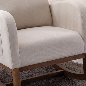 DB confortable fauteuil d'appoint de salon à bascule en cuir tufté meubles de bureau et de bar à domicile - Product Image 5