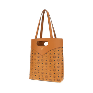 Sac à main réalisé en cuir synthétique enduit caractérisé par impression Visetos sur toute la surface. -Poignées intégrées-Cuir f - Product Image 2