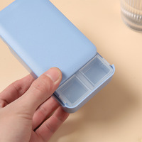 Boîte à médicaments créative à tiroir, portable, à 6 compartiments, scellée, avec distributeur de comprimés en braille, boîte de rangement pour soins de santé, modèle 6 compartiments