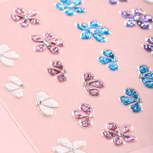 <span class=keywords><strong>2023</strong></span> nouvelle mode 5D en relief mignon dessin animé Nail Art autocollant 3D colle douce glace amour bronzant décorations en gros - Product Image 1