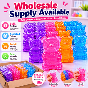 Transparent <b>Gummy</b> <b>Bear</b> Squishy Toy Soft Squeeze Jelly Stress Relief TPR Novelty Toy for Wholesale - Product Image 5