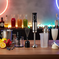 Mixeur Plongeant Électrique Portable avec Contrôle de Vitesse Variable, Batteur Manuel Professionnel pour Jus