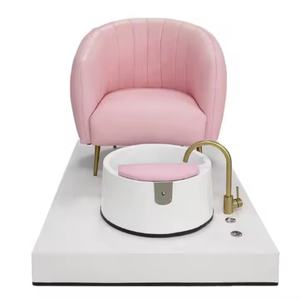 Fauteuil de pédicure de luxe rose sans plomberie pour salon de beauté, avec spa pour les pieds et massage relaxant, sans bac - Product Image 5