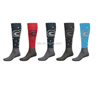 Chaussettes d'équitation hauteur genoux avec logo imprimé, personnalisés, à votre propre design, pour cheval