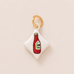 จี้ห้อยคอเคลือบสีมันวาว ทำจากสแตนเลสอย่างดี ลายซีรีส์ขนมขบเคี้ยวอังกฤษ Manna สำหรับตกแต่งสร้อยคอ - Product Image 6