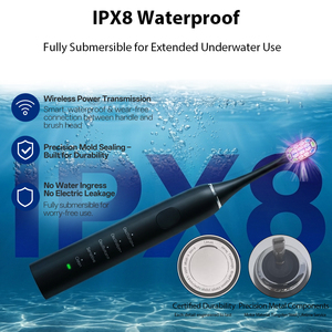 Spazzolino Elettrico Sonico LED Ricaricabile per la Cura delle Gengive Sensibili, 5 Modalità di Pulizia, Impermeabile IPX8, Batteria da 180 Giorni per Casa e Viaggio - Product Image 4