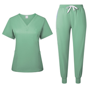 Unisex Quick-Drying Surgical Scrub Set Moisture Wicking Knitted Top And Pants For Hospital Dental Pet Clinic Uniforms - Product Image 2