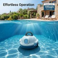 Robot de Limpieza de Piscinas Domésticas/Comerciales Pequeñas, Robot Automático Enterrado de Plástico Ecológico para Limpieza de Piscinas