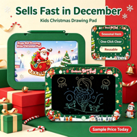 Tablette d'écriture LCD classique de Noël 8,5 pouces pour enfants, tableau numérique à batterie avec cordon anti-perte, garantie de 6 mois