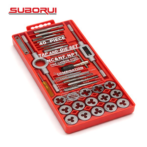 SUBORUI Fabricant professionnel OEM ODM, jeu de tarauds et filières métriques et <span class=keywords><strong>NPT</strong></span> de 40 pièces, kit d'outils de filetage pour la réparation des métaux avec étui - Product Image 4