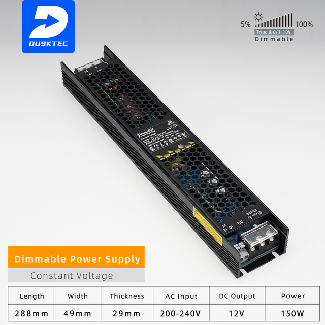 120W Triac 0-10v 1-10v Dali 24V 3 Years Warranty 0-100% Dimming Range High Efficiency LED POWER SUPPLY LED DRIVER
