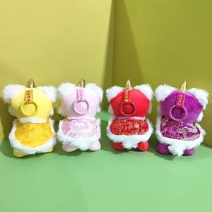 Porte-clés artisanal <span class=keywords><strong>traditionnel</strong></span> en peluche, tête de lion de danse chinoise, décorations du Nouvel An chinois, cadeau, se tient debout - Product Image 6