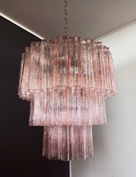 Lustre en verre artisanal rose Murano, luminaires suspendus ronds modernes pour salle à manger, salon