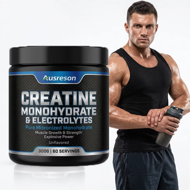 OEM Creatine Monohydrate Poudre and Collagen 500g 1000mg Muscle Growth Supplements Wholesale Pure Creatine Micronized Powder