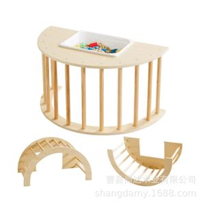 Estructura de escalada triangular de madera maciza para niños, estructura de escalada para interiores, juguete de entrenamiento físico para jardín de infantes - Product Image 4