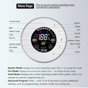 XZJ Turn-Knob Tuya Wifi Gas Oiler Calentamiento de agua Pc 110V-220V US Termostato inteligente - Product Image 3