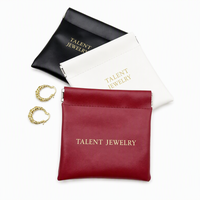 Sacs de rangement anti-poussière en cuir PU noir à motifs pour rouge à lèvres, bijoux, parfum, câble de données, écouteurs