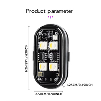Feux de signalisation stroboscopiques LED pour moto et voiture Hopstyling RGB 12V avec télécommande sans fil, portée de 7 m