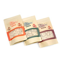 Sachet d'emballage personnalisé en gros avec logo pour snacks, en PET/papier/NY/CPP, pochette à fermeture éclair verticale pour l'emballage de pistaches et fruits secs