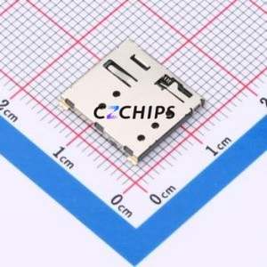 NANO-SIM-0500A-P SIM Card Connector SMD Connector Self-Return Type Nano SIM Card Card Holder 1.37mm - Product Image 1