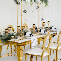 Linge de piscine en résine époxy 8 places marbre pour dîner côté mariage meubles de restaurant chaise et table à manger ensemble moderne de luxe