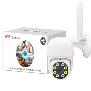 투야 앱 야외 무선 WiFi IP 카메라 4MP FHD 홈 카메라 감시 270 도 야외 보안 카메라 WiFi