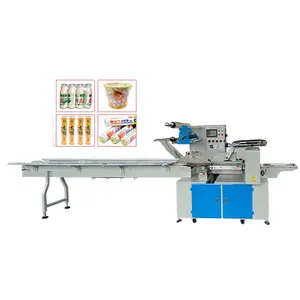 SJB High Speed Small Candy Lollipop Individual Automatic Flow Fresh Vegetable Fruit Plastic Bag Pillow Packaging Machine