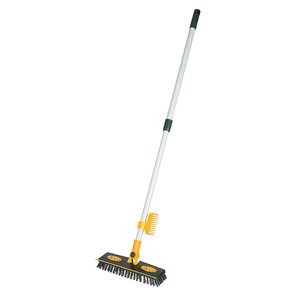 Floor <b>Brush</b> <b>Extendable</b> Rectangular Stiff Bristle For Tile And Bathroom Cleaning - Product Image 2