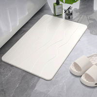 Tapis de bain en terre de diatomée de luxe FIGOO, personnalisé, écologique, antidérapant, super absorbant, séchage rapide, plaque en silicone, tapis de sol pour salle de bain