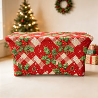 Housse de table ajustée en spandex pour Noël, taille personnalisée, nappe décorative pour fête de fin d'année, banquet et décoration de Noël à la maison.