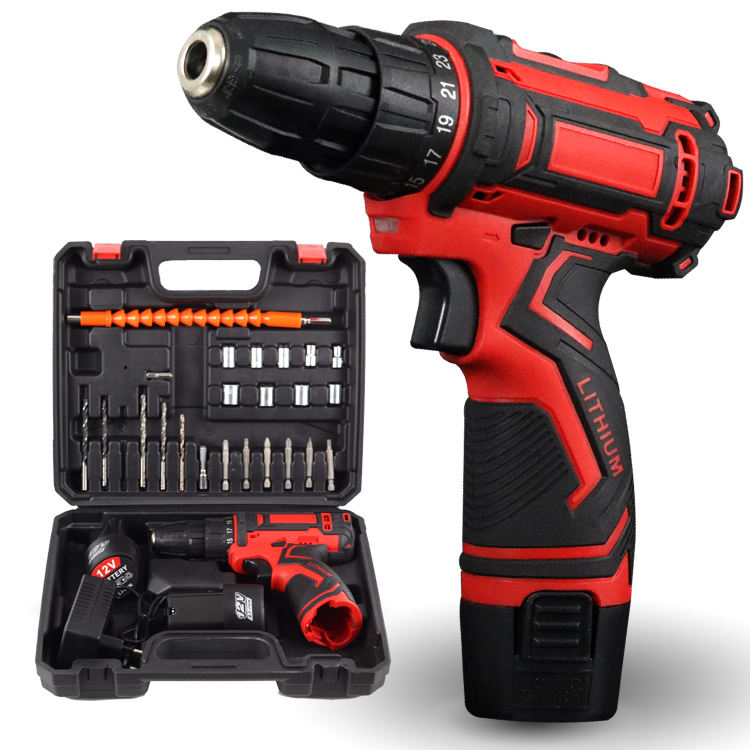 V Small Power Drill Set Complete Household COMOWARE Cordless Drill