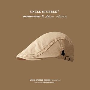 Casquette de gavroche rétro de couleur unie chapeau de béret polyvalent simple modèles décontractés quatre saisons - Product Image 1