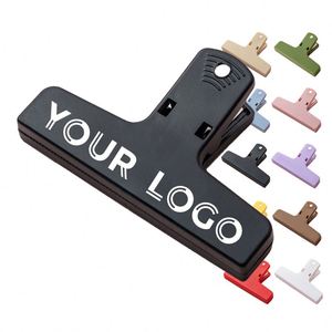 Custom Magnet Memo Clip Student Book Clip With Logo Wholesale Promotional Gift Colored <b>Plastic</b> Hand Account Bill Clip - Product Image 1
