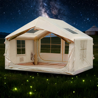 Carpa Inflable HAOTEER D de 8.2x9.8x7.2 pies, Tela Oxford Impermeable, Portátil, para las Cuatro Estaciones, Ventanas de Malla, Instalación Rápida, Resistente a los Rayos UV