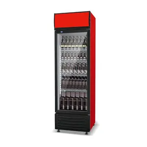 पेय प्रदर्शन कैबिनेट वाणिज्यिक रेफ्रिजरेटर खड़ी प्रदर्शन एकल दरवाजा ठंडे पेय फ्रीजर सुपरमार्केट बियर कैबिनेट