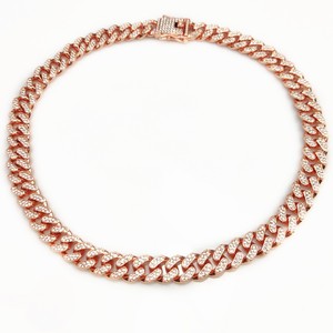 Legierung Galvanik Schmuck Kristall Rose Gold Haustier Hunde halsband - Product Image 2
