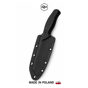 Couteau à découper en acier O2 large, à lame pleine, fait main, pour le bushcraft, le batoning et le travail du bois, avec étui Kydex - Product Image 1
