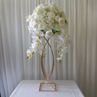 Support de fleurs en métal doré pour centres de table de mariage à prix abordable – Décoration de mariage