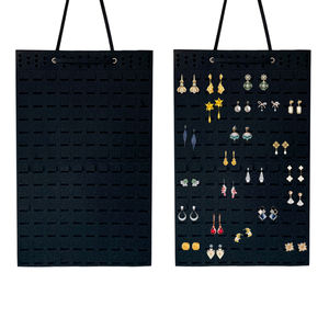 Organisateur mural pliable en feutre pour boucles d'oreilles et colliers, grand format, élégant, pour la présentation de bijoux dans le salon - Product Image 5