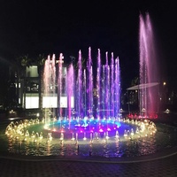 Fuente Musical Danzante Comercial Grande para Exteriores Water Faery de Acero Inoxidable con Espectáculo de Luces LED para Parques y Plazas