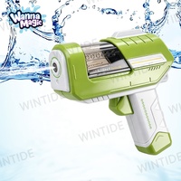 Pistolet à eau automatique vert WANNA MAGIC, portée de 20 pieds, lanceur d'eau électrique, jouet d'été pour enfants